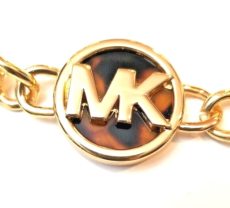 MICHAEL KORS Belt Gold &rhinestone Inlay MK Logo Metal Clip Chain Adjustable Michael Kors Chain Belts Silver or Gold MK Logo Stainless  main image 4