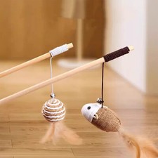 Cat Interactive Toys Lightweight Teaser Toys Anti-Boredom Feather Toy Cats Soft