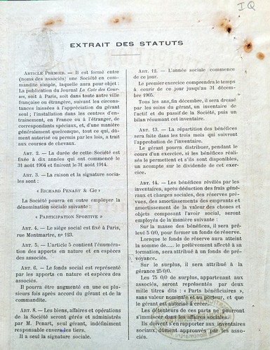 Paris II ème 123 Rue Montmartre - Très Rare Secteur des Courses de Chevaux 1905 - Picture 2 of 2