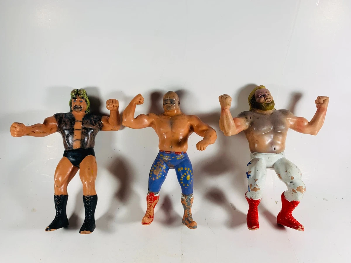 WWE WWF 3 LJN Wrestling Figures Lot Beater Lot Damaged Iron Shiek