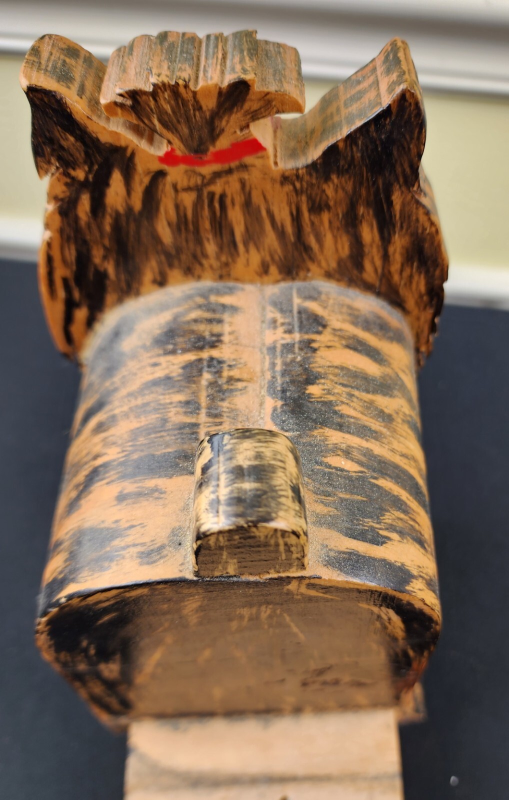 Yorkie Hand Painted Wooden Doorstop Dog Wood VTG Puppy Yorkshire