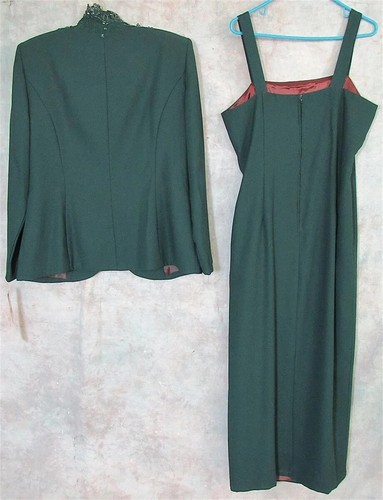 Elegant KAREN MILLER Long Dress Womens 12 Embellished Jacket Special Occasion US - Picture 9 of 24