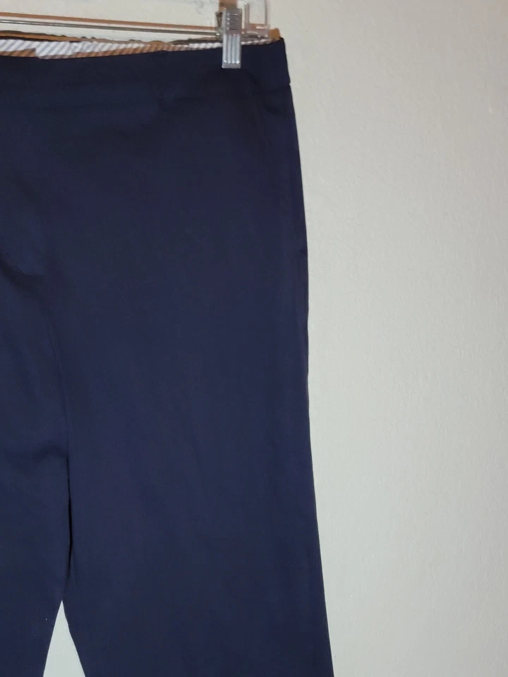 Pantalón de vestir pantology mujer talla 10p holgado recto frente plano tiro alto azul Foto 3 de 4