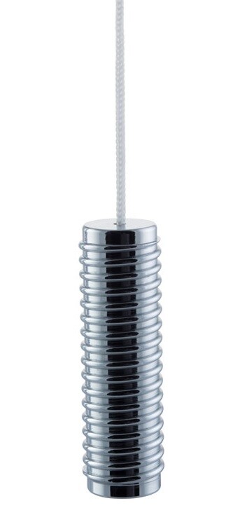 Round Coil Style Bathroom Pull Cord Light Switch Handle in Chrome Metal PCH004