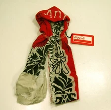NWT  Free Coca Cola Ticket Scarf 84” x 28” Big Shaw Wrap Material Unisex 2016