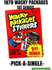 1979 Wacky Packages 1st Series "PICK-A-SINGLE" - Complete your Set- Sticker Card