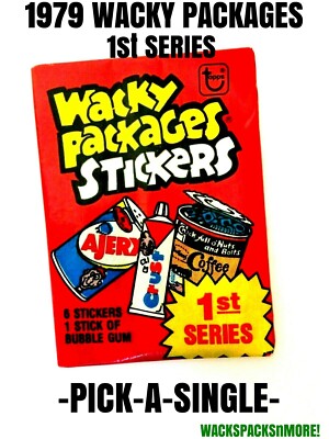 1979 Wacky Packages 1st Series ''PICK-A-SINGLE'' - Complete your Set- Sticker Card