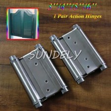 3''-6'' Double Swing Door Hinge Action Hinges 2 Way Saloon Kitchen Gate uk