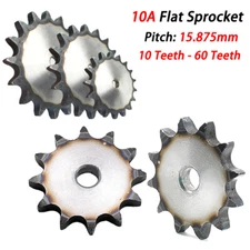 10A Chain Drive Flat Sprocket 10-60 Tooth Roller Chain Pitch 15,875mm Chain Link