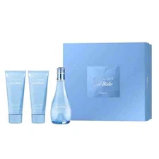Davidoff Cool Water Women 3pc 3.4oz EDT, 2.5oz Shower Gel, 2.5oz Body Lotion