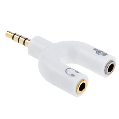 CABLEPELADO Adattatore splitter a Y per cuffie da 3,5 mm | TTRS | 4 pin | (C2r)