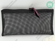 BOBBI BROWN BLACK Mesh Zipper 7"x3.5" Cosmetic POUCH Makeup Bag NEW AUTHENTIC
