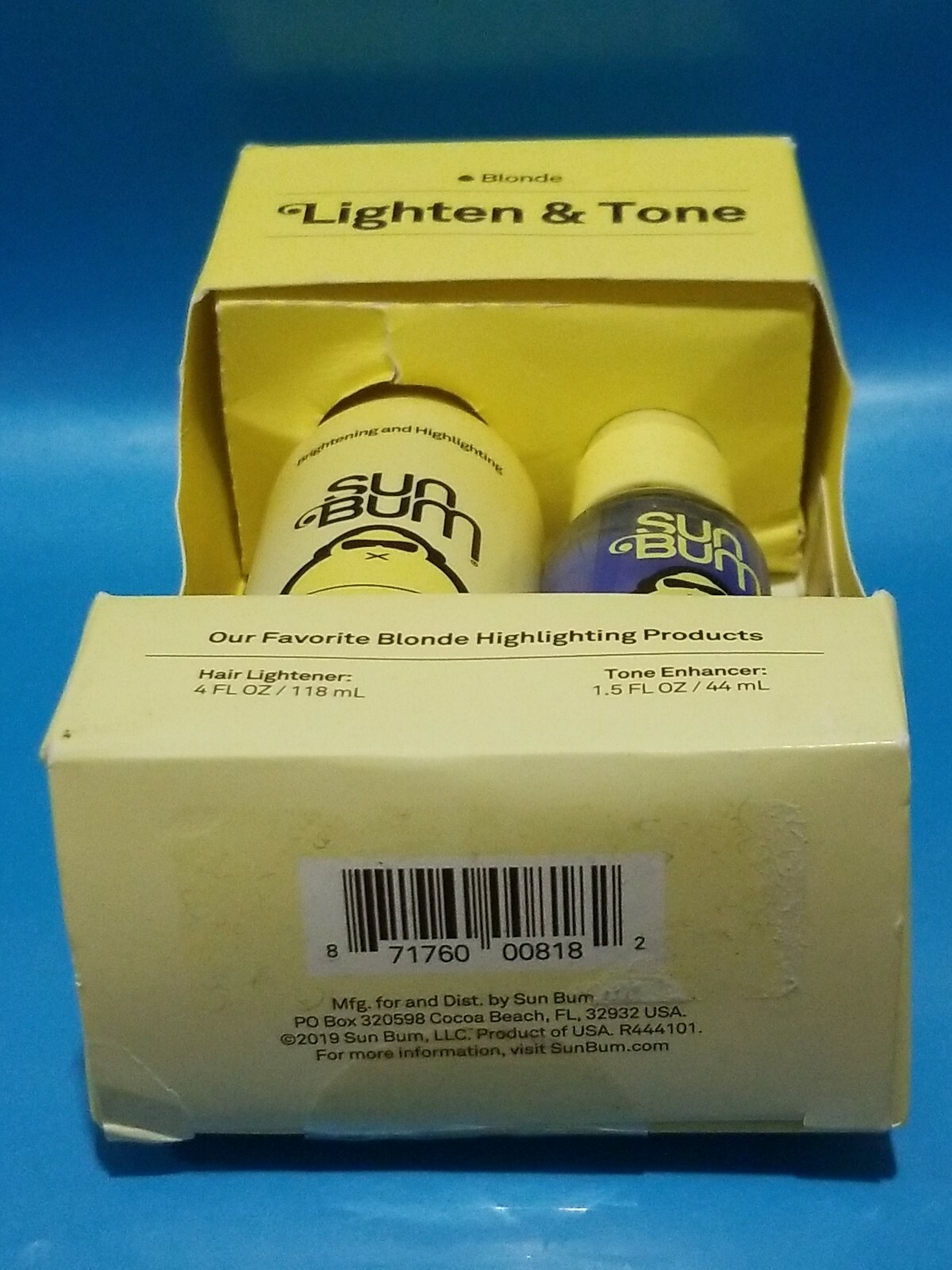 Sun Bum Blonde Hair Lightener   4oz/ 118 ml   & Tone Enhancer 1.5 oz / 44 mL