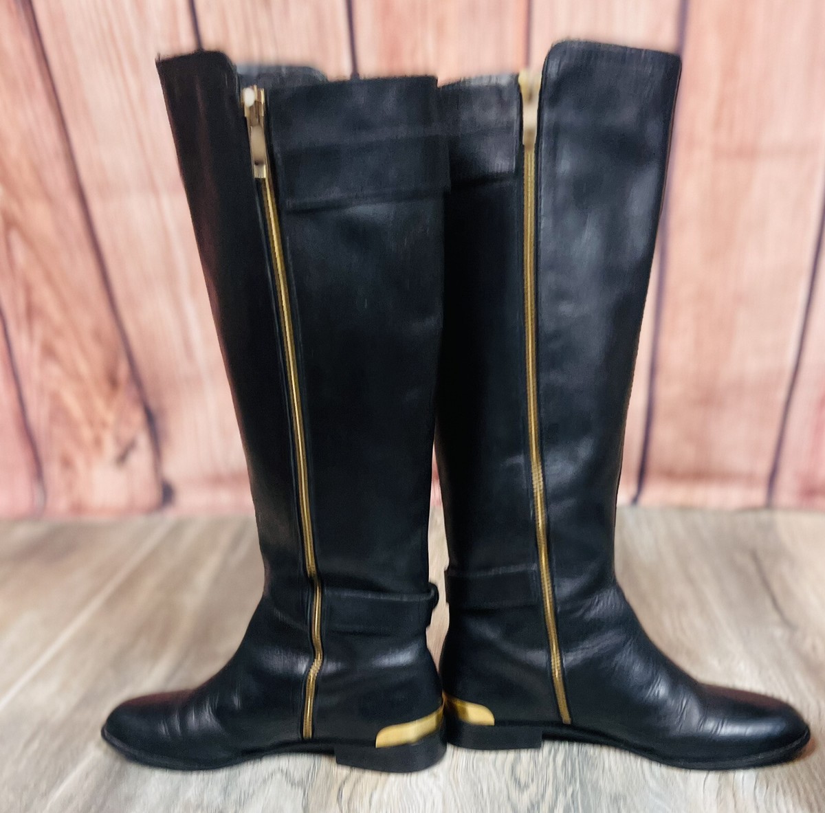 ブーツその他 3Juin Knee-High Black Leather Boot With Fuchsia Accents 3Juin: Black Leather Boots now up to −65% | Stylight