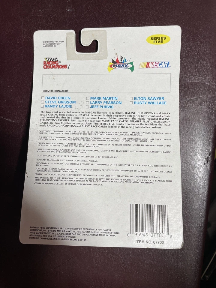 NASCAR RACING CHAMPIONS TO THE MAXX SERIE CINCO STEVE GRISSOM #29 Foto 4 de 4