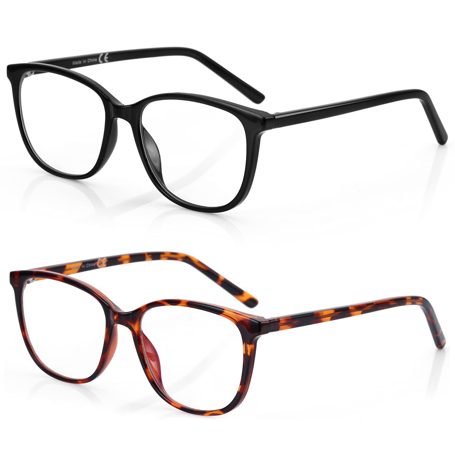 Blue Light Blocking Glasses for Women-2 Pack Computer Eyeglasses Anti EyeStra...