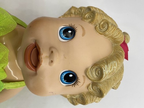 Hasbro Baby Alive BABY ALL GONE Talking Blonde Doll 2009 in a tinkerbell outfit - Picture 4 of 6