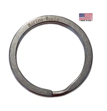 30mm Brushed 316 Steel Key Rings Heavy Duty Split Rings Scuba Diving , Fishing 