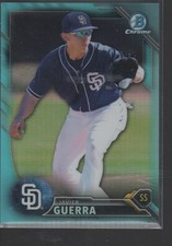 JAVIER GUERRA  2016 BOWMAN CHROME DRAFT SKY BLUE REFRACTOR CARD #BDC-181