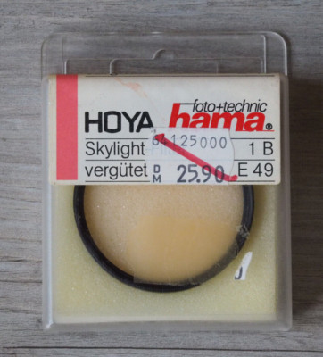 Hoya Hama E 49 Skylight 1 B vergütet - unbenutzt/neuwertig