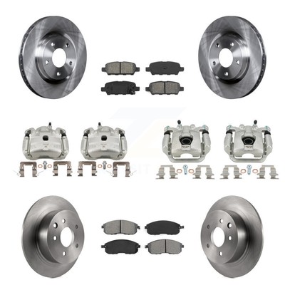 Front Rear Brake Caliper Rotors & Semi-Metallic Pad Kit (10Pc) For Nissan Sentra