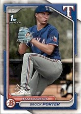 2024 BOWMAN PROSPECT 1ST PAPER TEXAS RANGERS - BROCK PORTER #BP-36