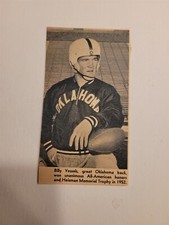 Billy Vessels University of Oklahoma Heisman Trophy 1953 Football SR Panel