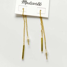 New MadeWell Long Drop Dangle Earrings Gift Vintage Women Party Holiday Jewelry