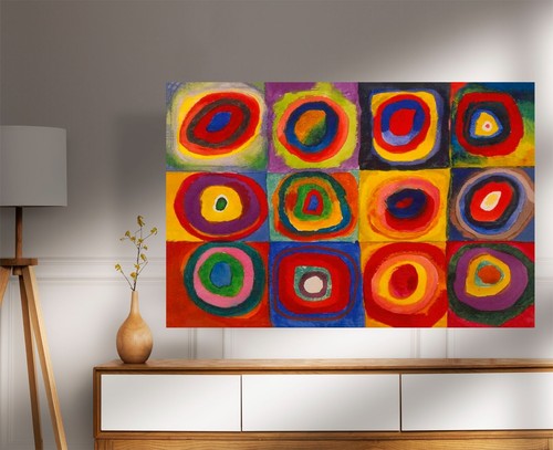 Quadrate Colour Study Squares with Circles Wassily Kandinsky Canvas Prints Art - Picture 2 of 10