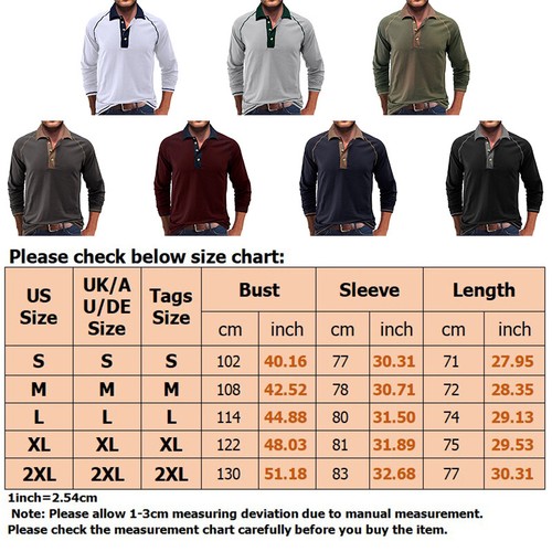 Mens Colorblock Polo Shirt Men Casual Short Sleeve Sport Golf T Shirts Tops UK - Picture 2 of 59