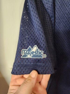 MLB Milwaukee Brewers Navy Blue Old Logo M Majestic Genuine