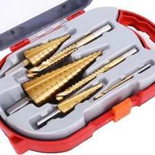 4-12/20/32mm Large HSS Steel Step Cone Drill Titanium Bit Set Hole Cutter 6pcs