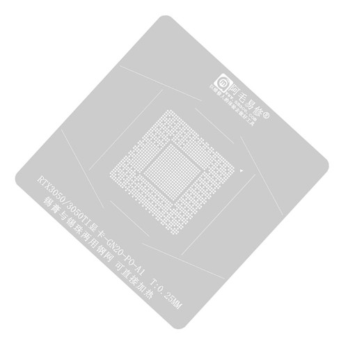 RTX3050 RTX3050TI BGA Reballing Stencil Kit GN20-P0-A1 Graphics Chip GPU Paste - Picture 5 of 7