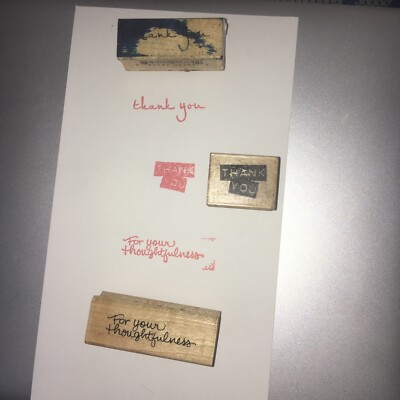 Thank You Rubber Stamp Lot 3 Pcs Fabulous | eBay