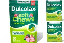 Dulcolax Soft Chews 30ct + Pills 25ct (2 Pack)  Laxative Constipation Relief