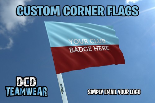 Personalised Logo Multicoloured Football Corner Flags Set of 4 Flags Only - Picture 9 of 16