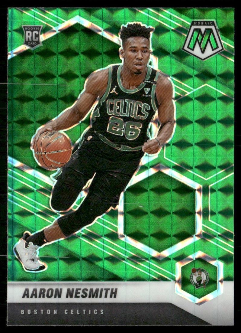 2020-21 Panini Mosaic Green Mosaic Prizm Aaron Nesmith RC #227