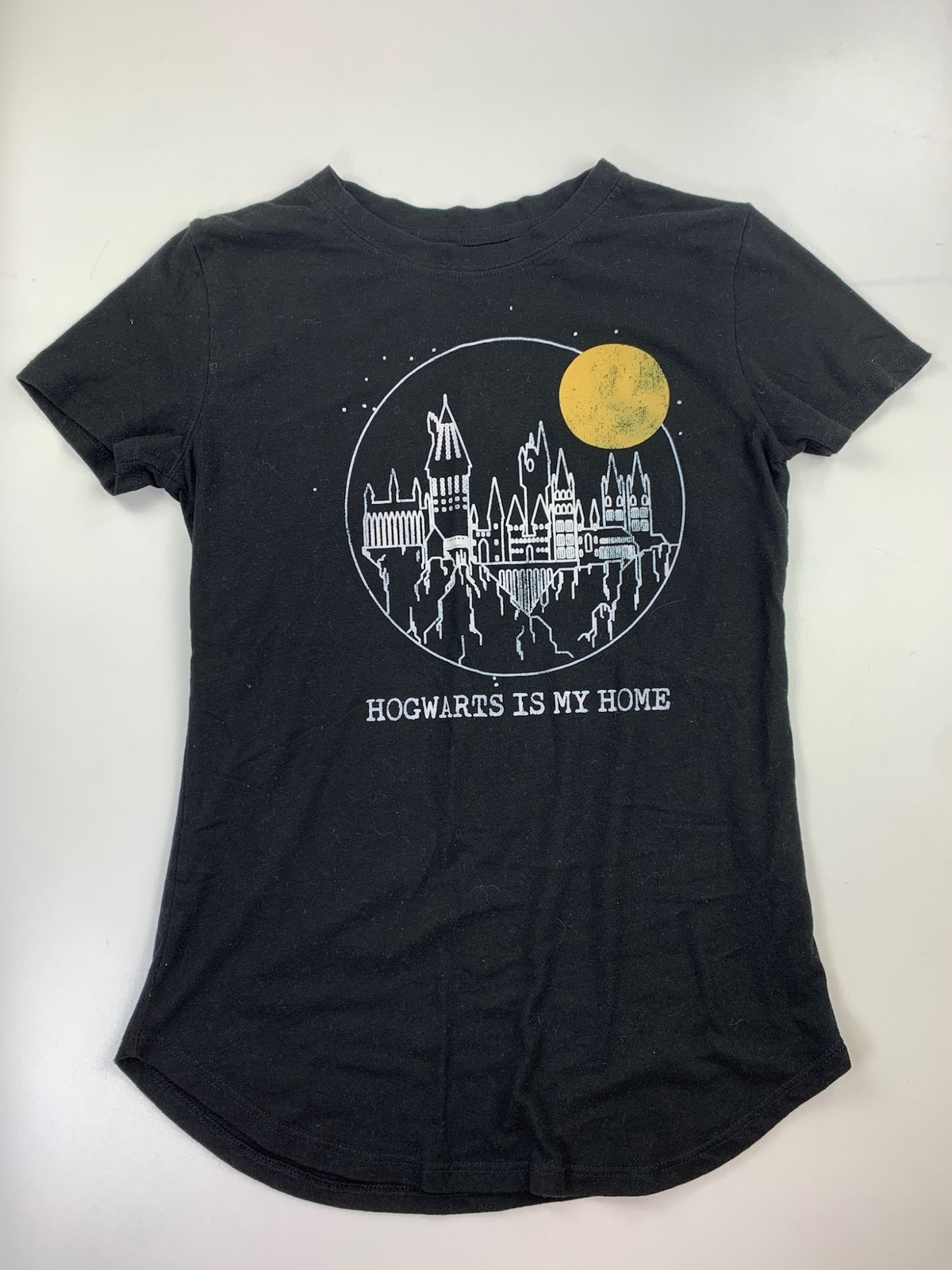 Universal Studios Women's S Black "Hogwarts Is My Hom… Gem