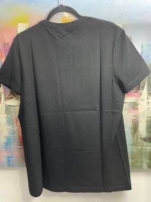 Balmain Men's Black cotton T-shirt With Gold Balmain Paris