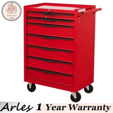 7-Drawer Rolling Tool Chest Cabinet Tool Box w/ Wheel & Lock Organizer Tool Cart