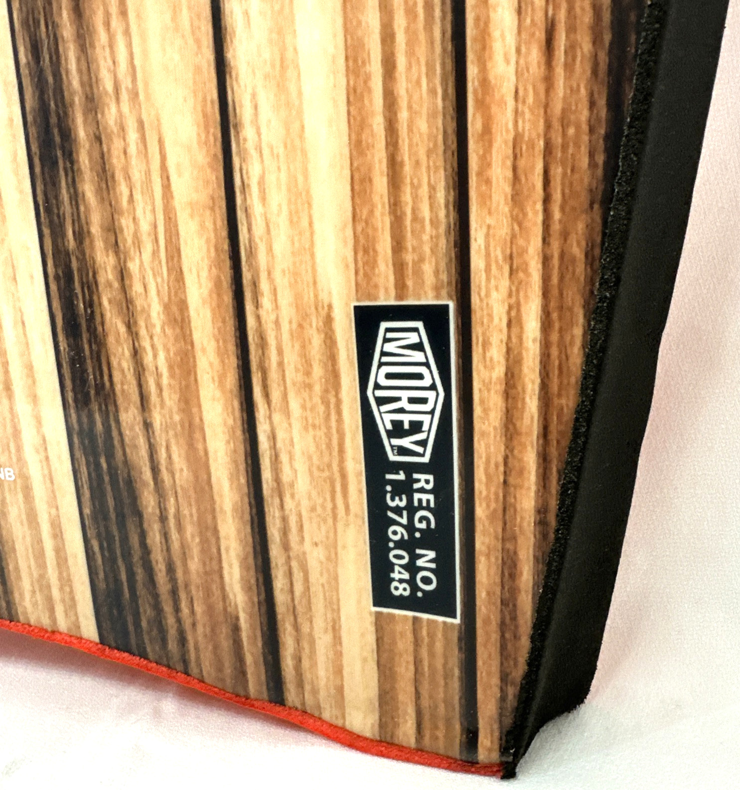 Morey Mach 11Tube Rail Red & Faux Wood Grain Body Boogie Board size 42"× 21"