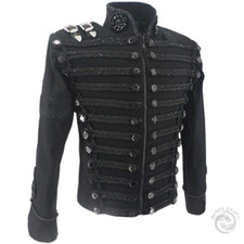 Michael Jackson Military Jacket | Black Gold Retro Costume for Men USA Customize