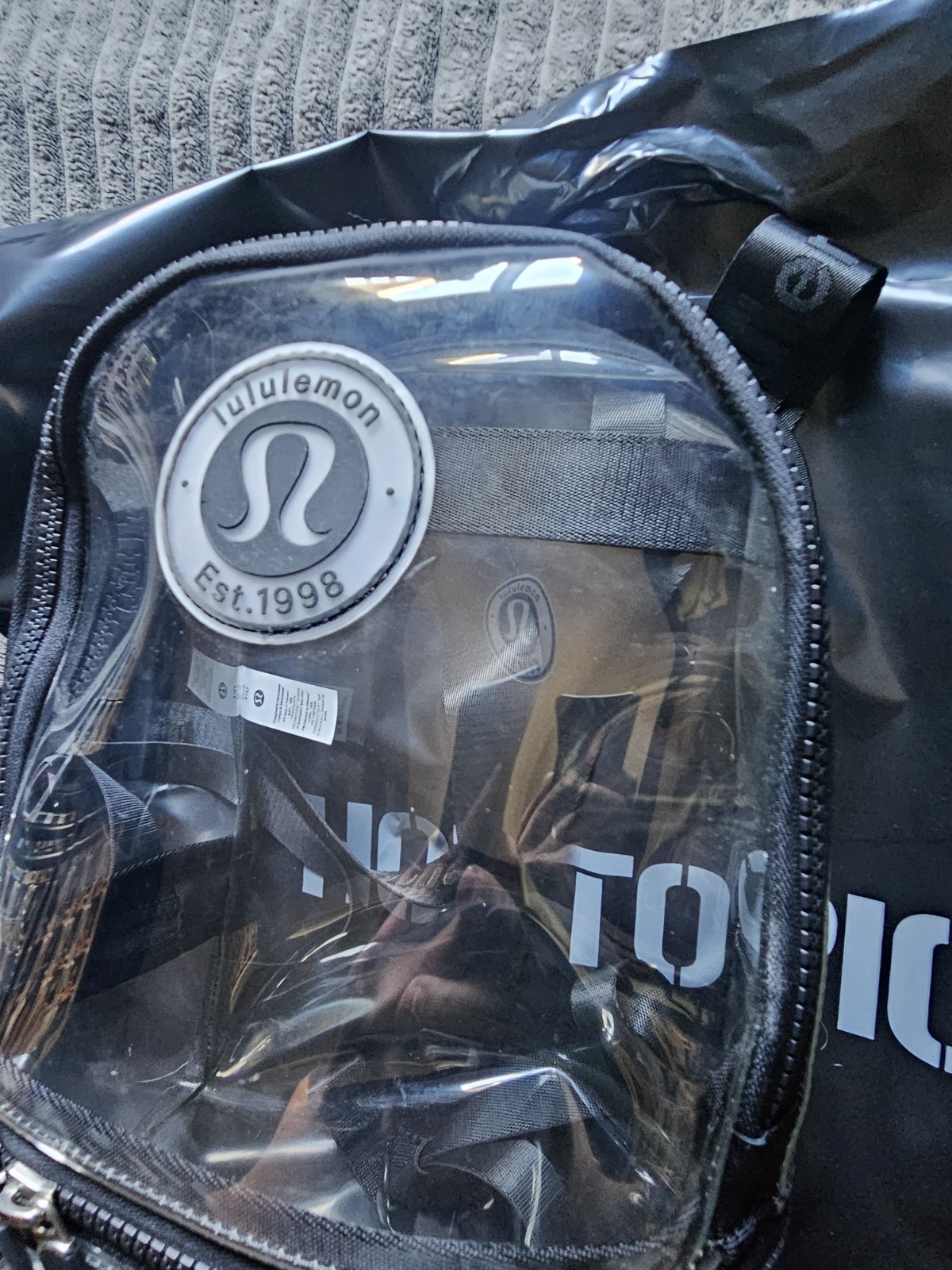 Lululemon Clear Backpack Mini Logo Adjustable Str… - image 2