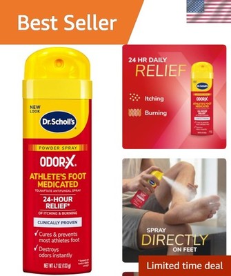 ODOR-X ATHLETE'S FOOT MEDICATED POWDER , 4.7 oz   24-Hour Relief of Itching ...