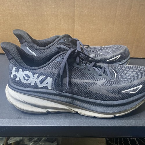 Scarpe Hoka One One Clifton 9 uomo taglia 12D nero bianco sneakers running comode - Foto 4 di 8