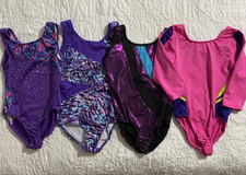 Lot of 4 008 - Danskin Leotards Dance, Gymnastics Dress-Up Play, Child 6/6X