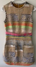 Hanley Mellon Women's Sleeveless Linen Blend Tea Dress Size 2 Multicolor