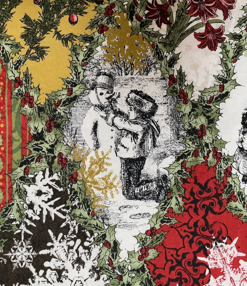 Tela Wintergraphix III, verde y rojo, tela Jason Yenter en el principio por comprar Foto 4 de 4