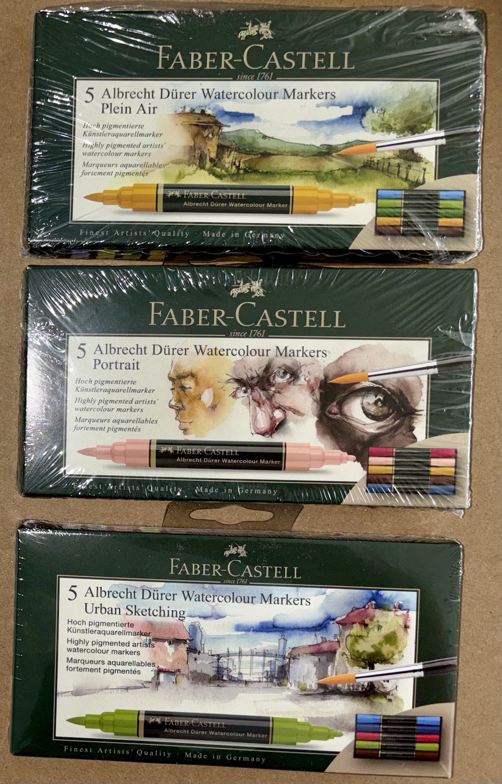 Faber-Castell 3pk Albrecht Durer Watercolor 15 Markers Portr