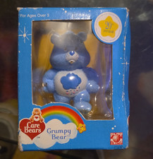 Play Along Grumpy Bear Care Bears PVC Figurine 3in 2002 Blue/White Boxed